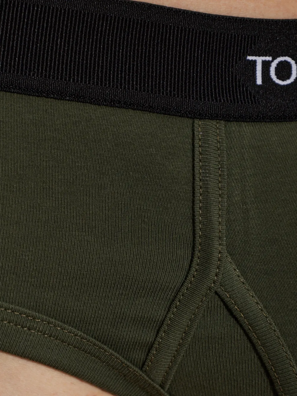 TOM FORD Twee slips met logoband Groen