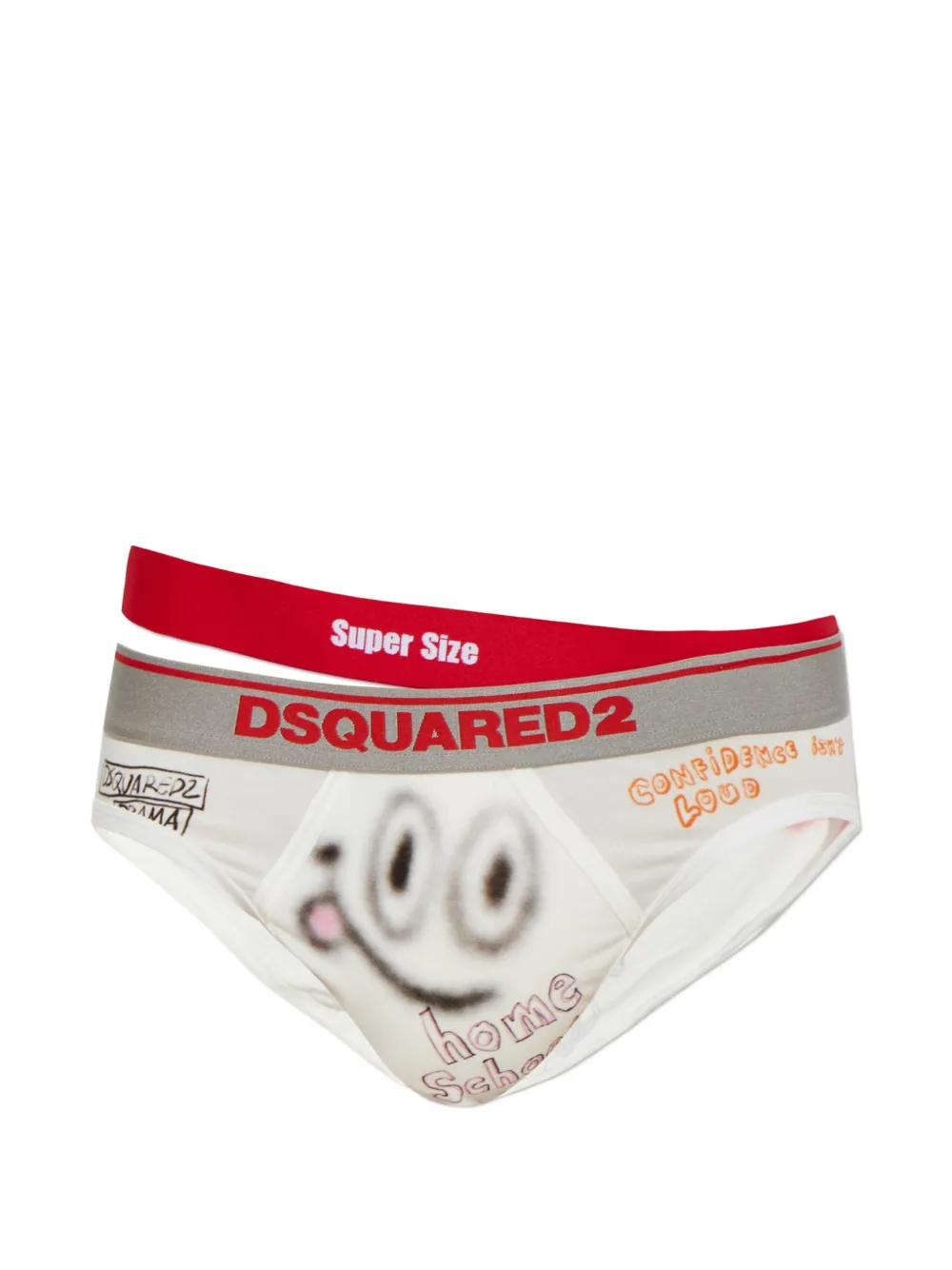DSQUARED2 Graffiti briefs - Bianco