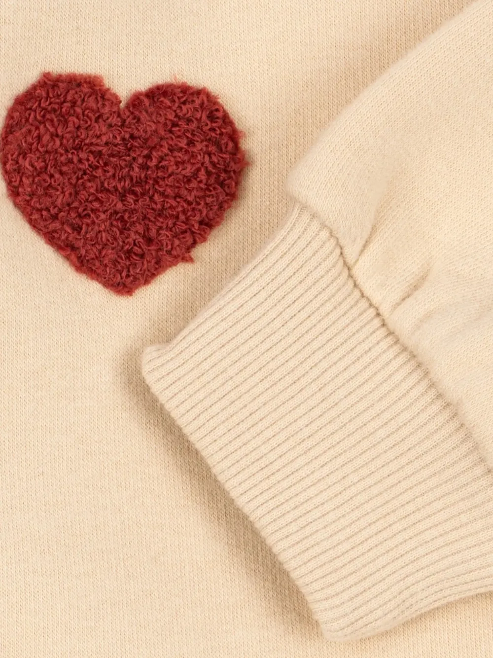 Konges Sløjd Lou jurk met hartpatch Beige