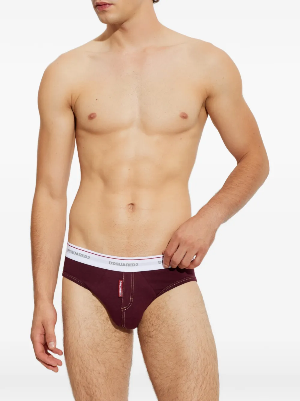 DSQUARED2 Katoenen slip met logo Rood