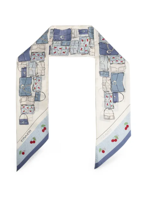 Coach cherry-print silk scarf
