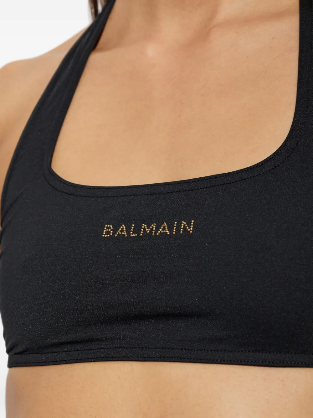Balmain Bikini verfraaid met logo Zwart