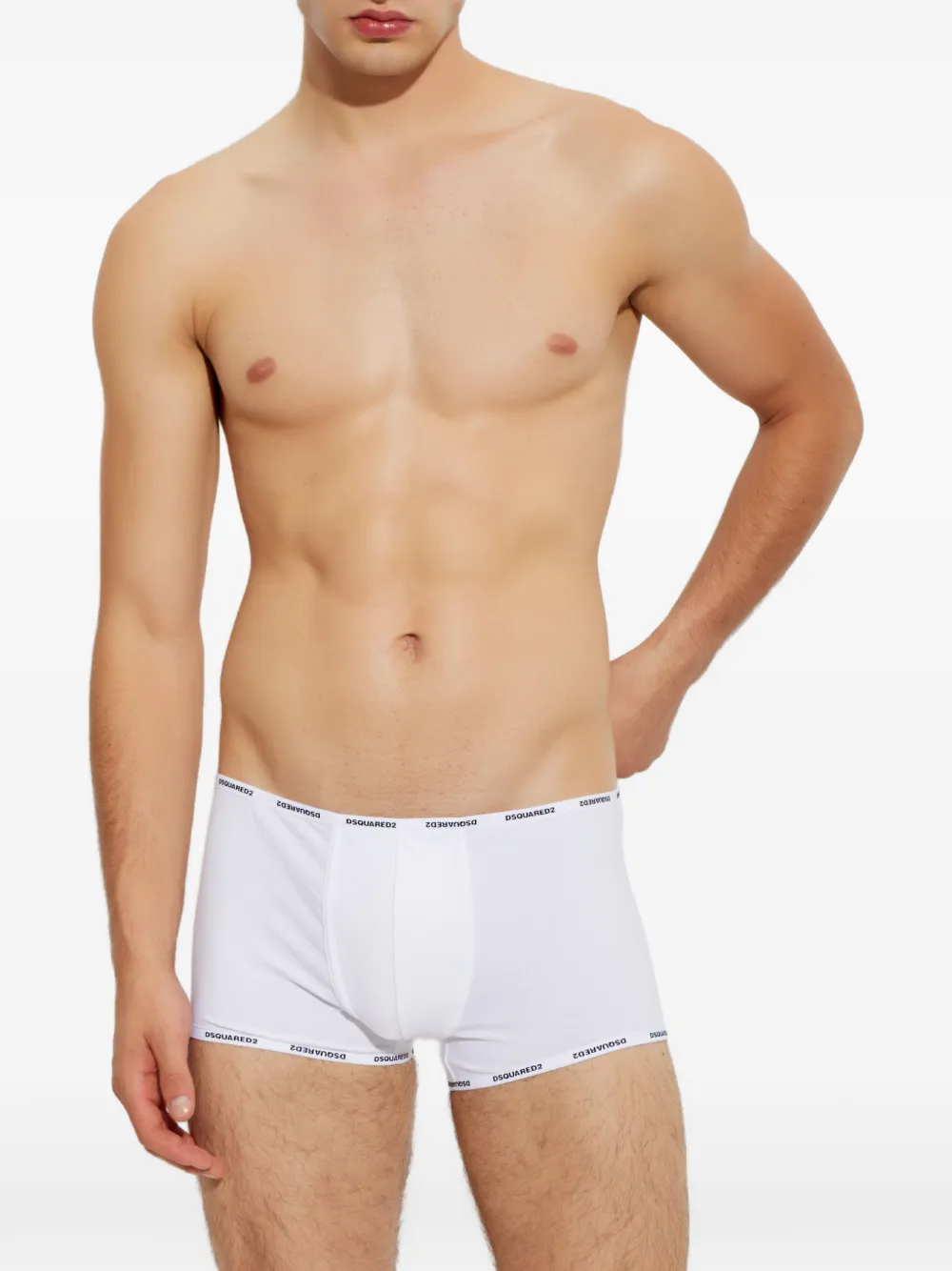 DSQUARED2 Katoenen boxershorts met logo Wit