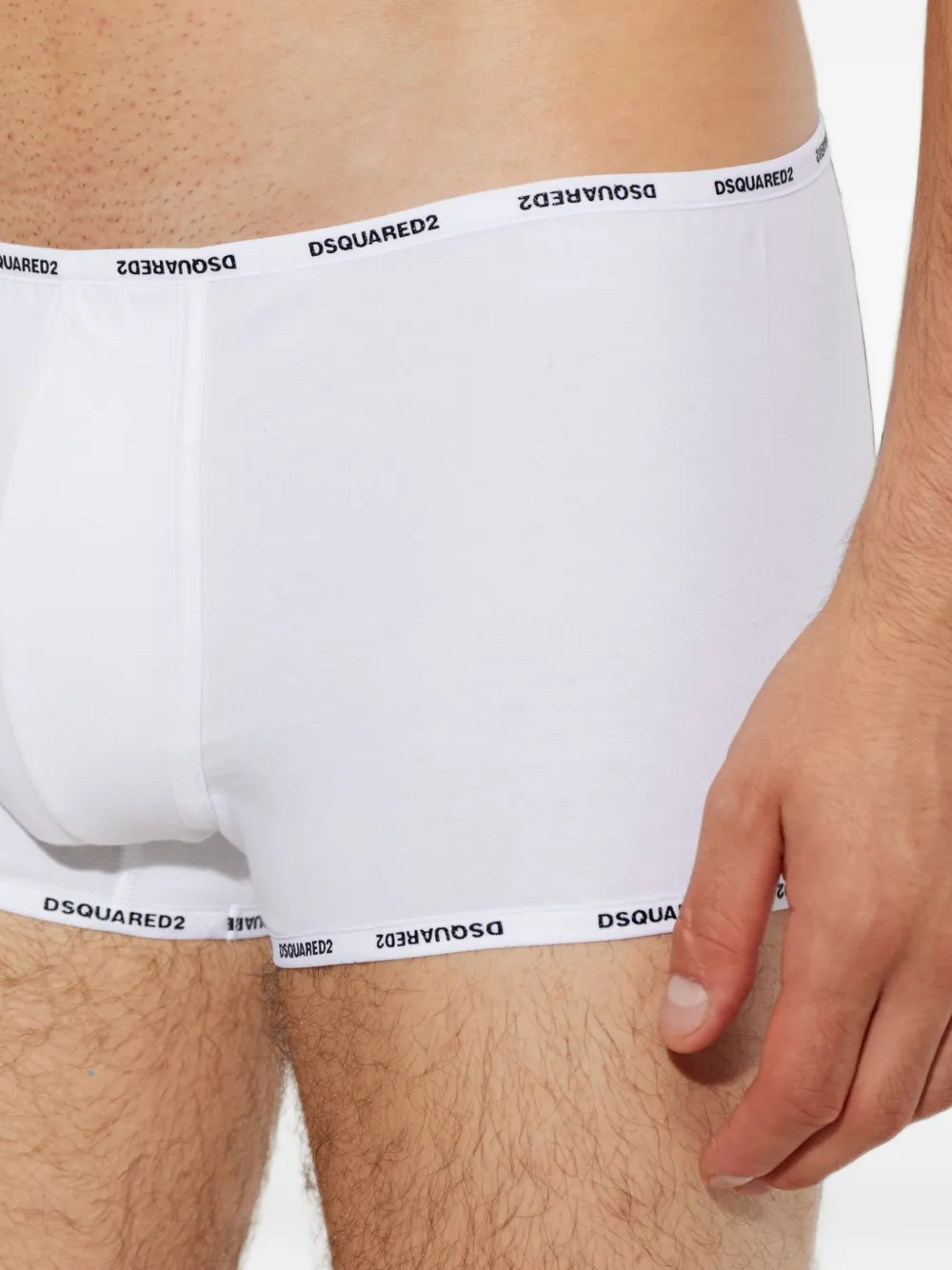 DSQUARED2 Katoenen boxershorts met logo Wit