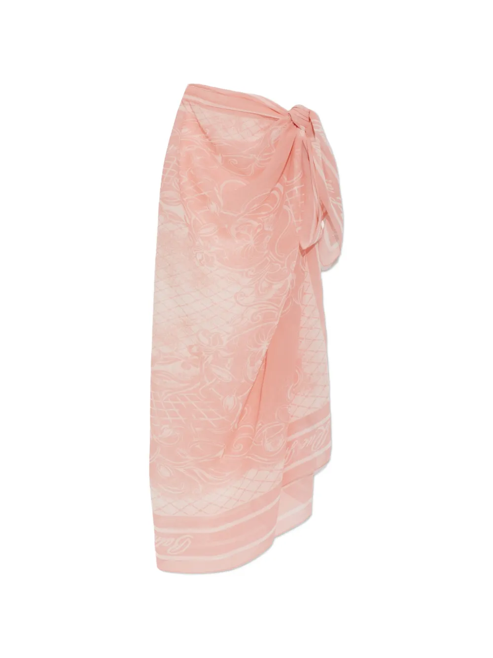 Balmain floral-print silk pareo - Rosa