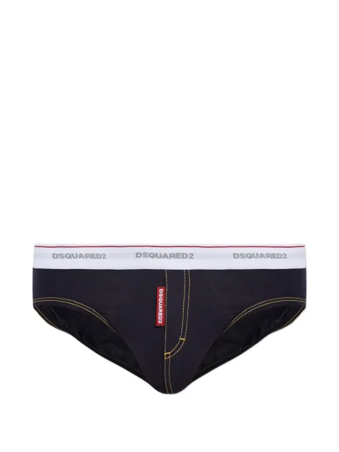 DSQUARED2 logo-waistband contrast-stitch briefs