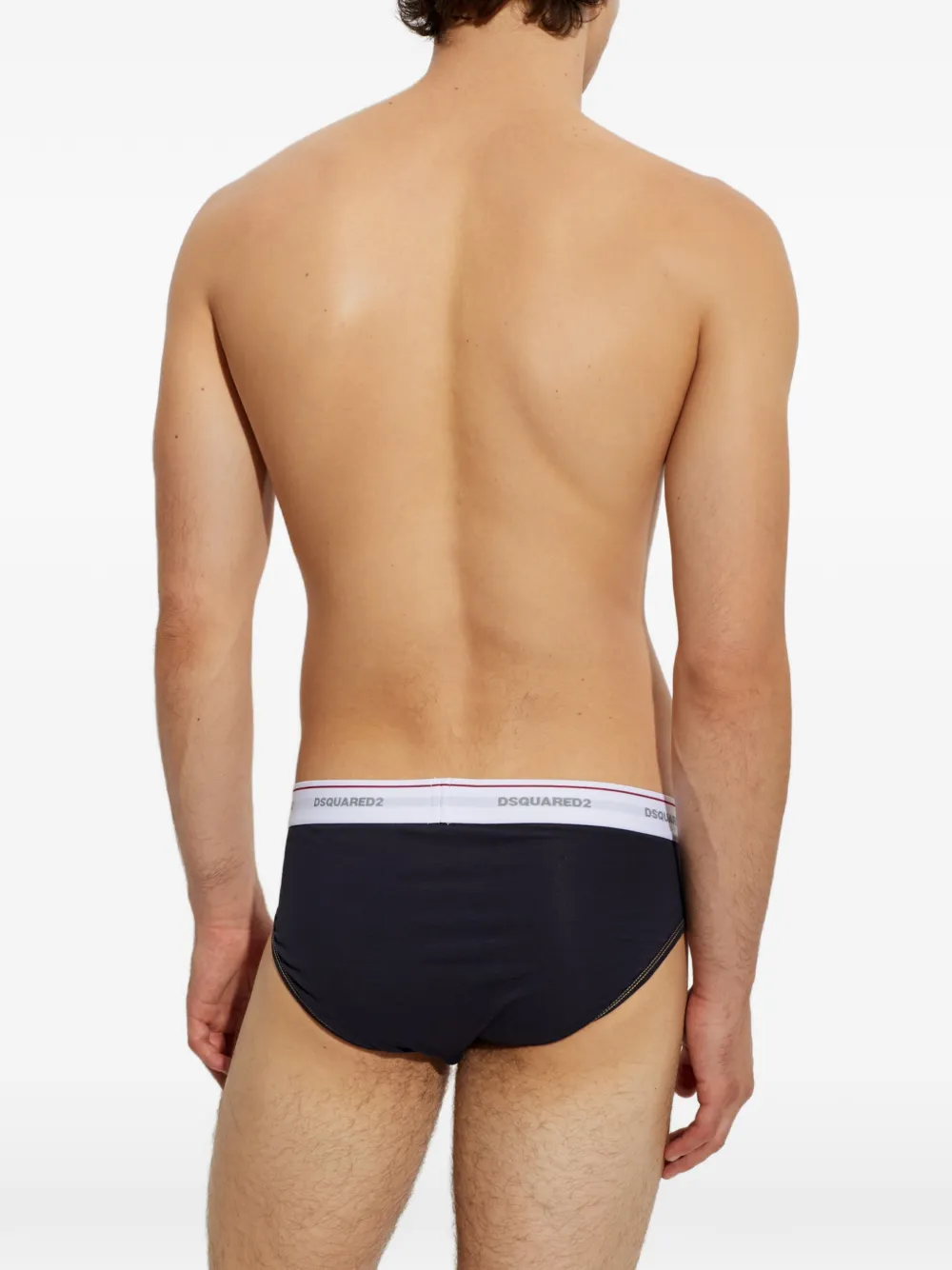 DSQUARED2 Slip met contrasterende stiksels en logoband Zwart