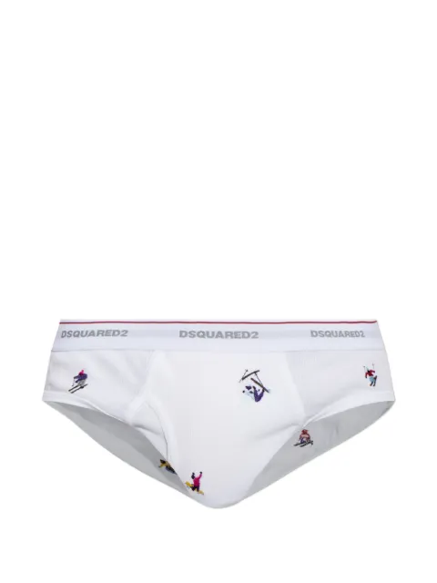 DSQUARED2 embroidered ribbed briefs