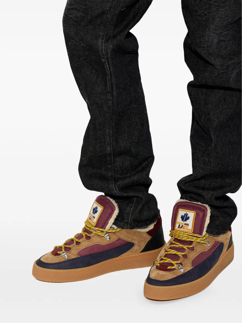 DSQUARED2 Rapper s Delight panelled sneakers Beige