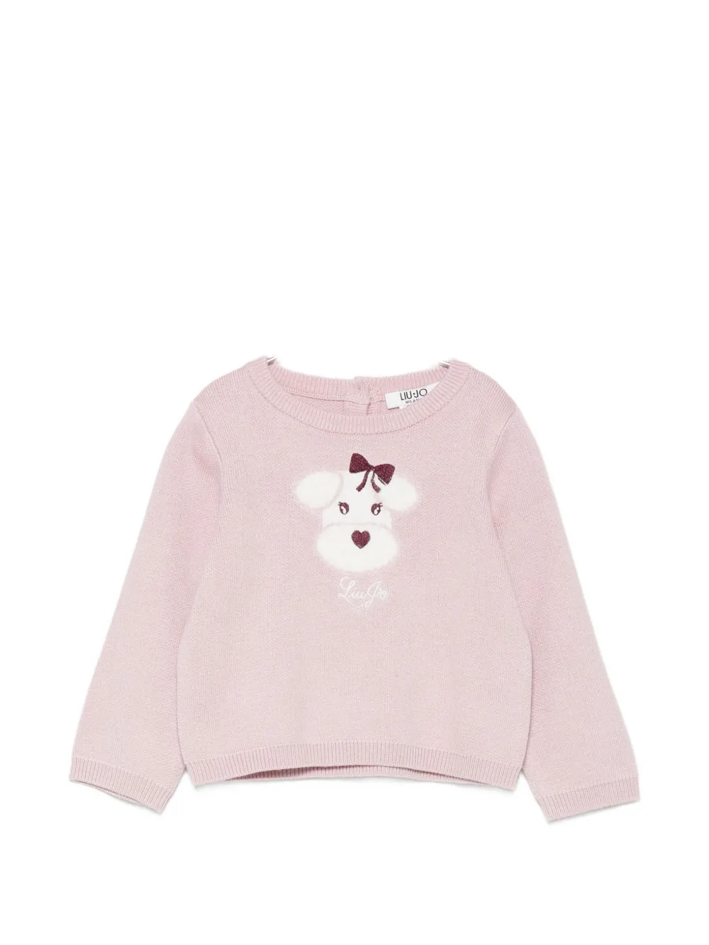 Liu Jo Kids dog-motif sweater - Rosa
