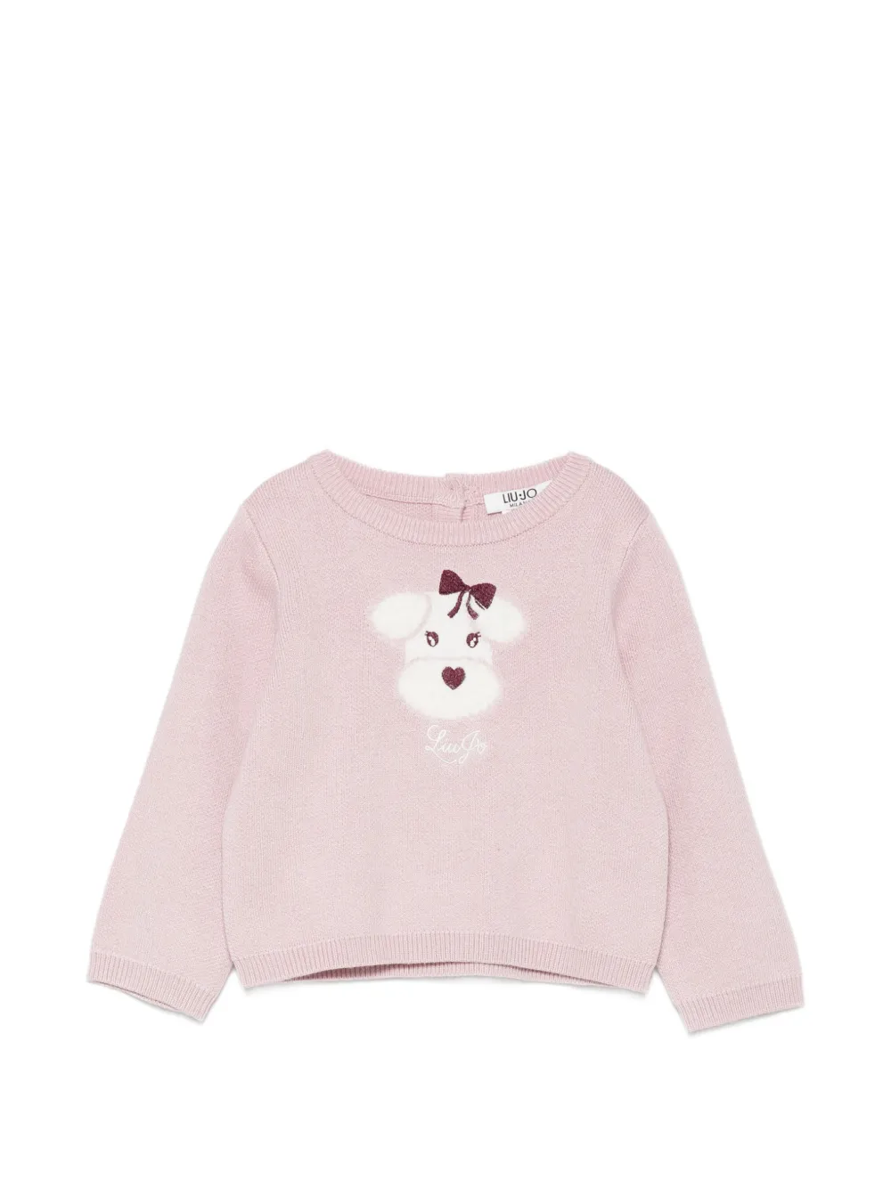 Liu Jo Kids dog-motif sweater - Rosa