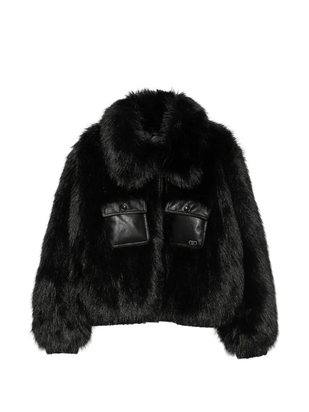 Liu Jo Kids Jack met zakdetail van imitatiebont Zwart