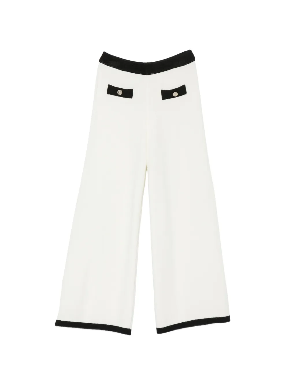 TWINSET Kids Pantaloni a gamba ampia - Bianco