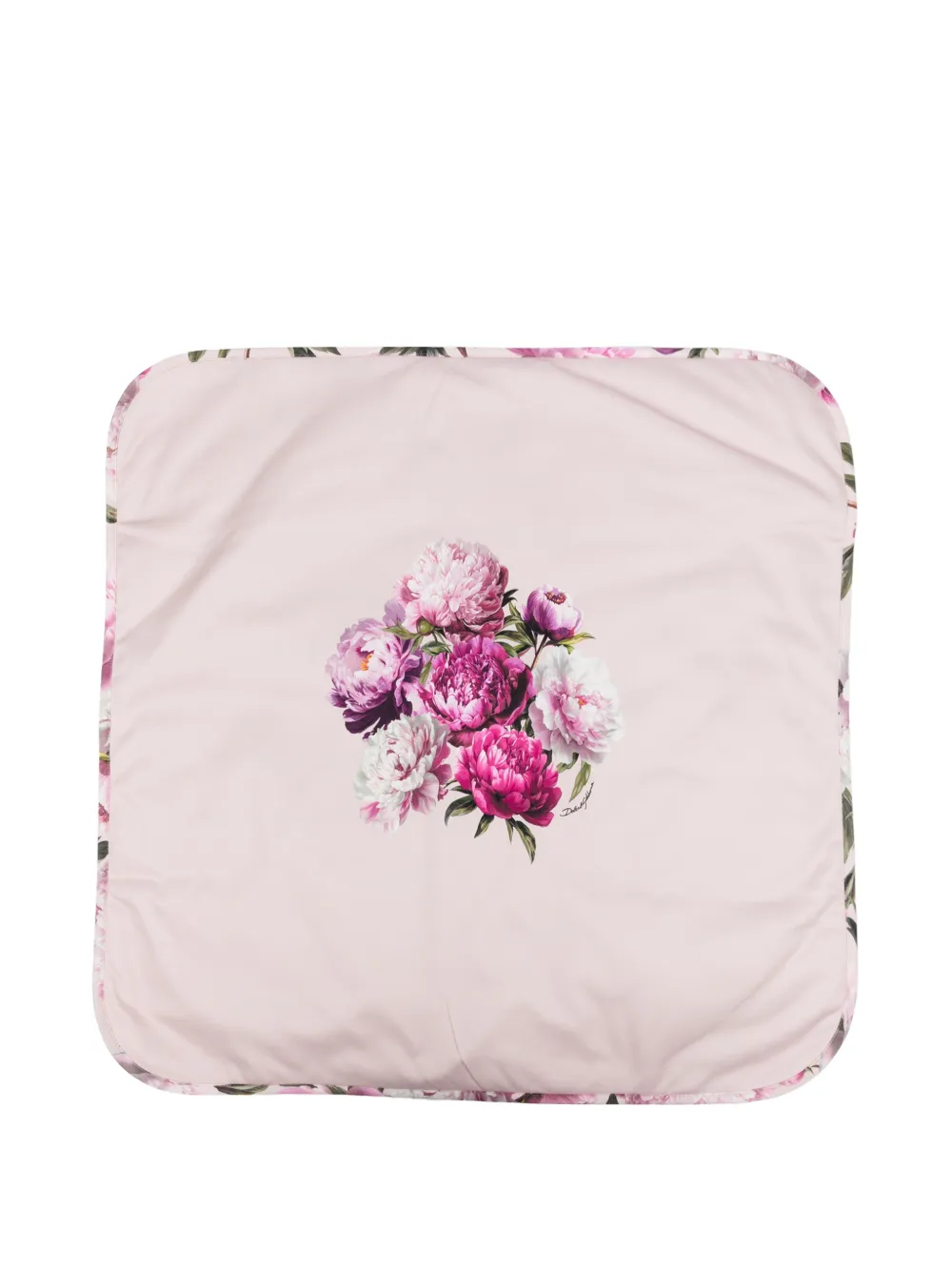 Dolce & Gabbana Kids Foulard con stampa a fiori - Rosa