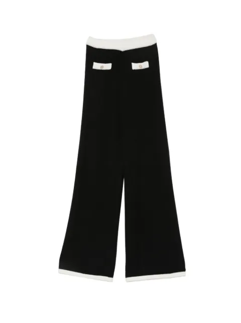 TWINSET Kids button-detail contrast-trim trousers