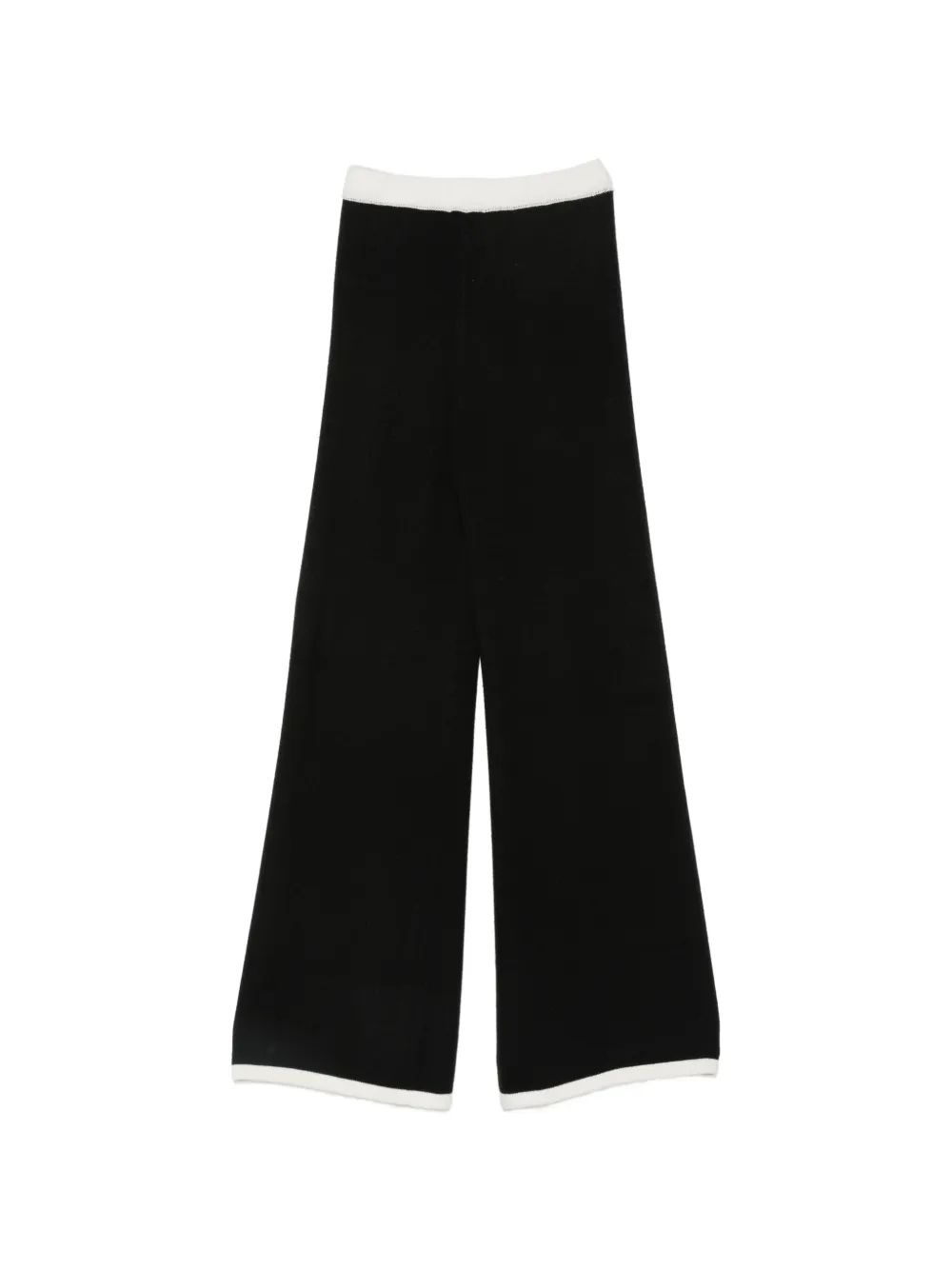 TWINSET Kids Broek met contrasterende afwerking en knoopdetail Zwart