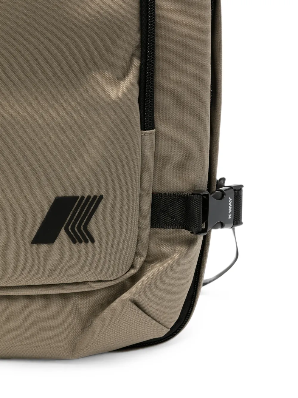 K-Way Salomette rugzak met gespbandje en logoprint Beige