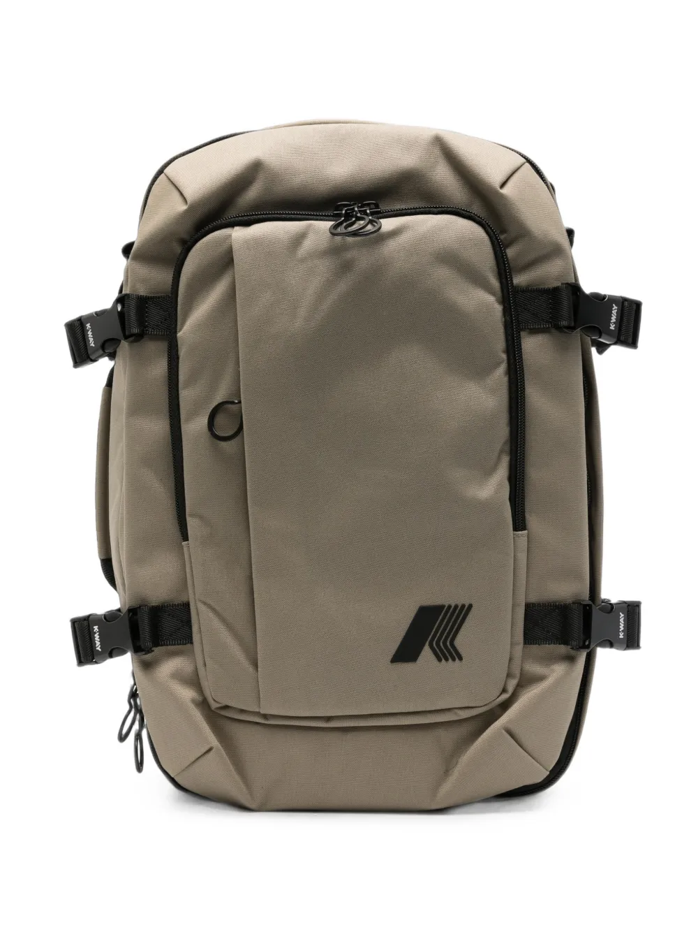 K-Way Salomette logo-print buckled-strap backpack - Toni neutri