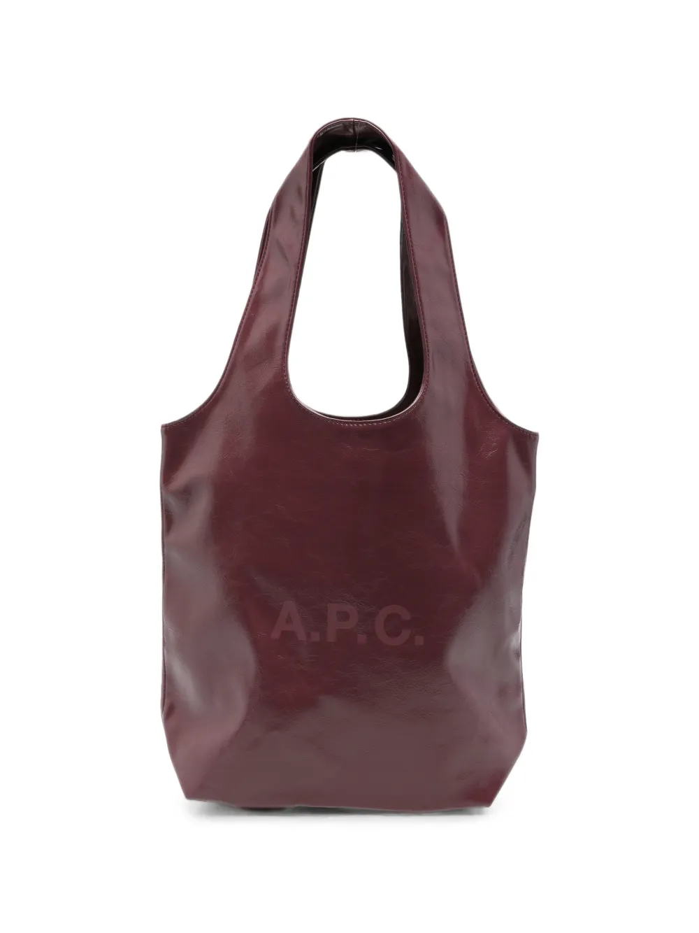 A.P.C. small logo-print tote bag - Rosso