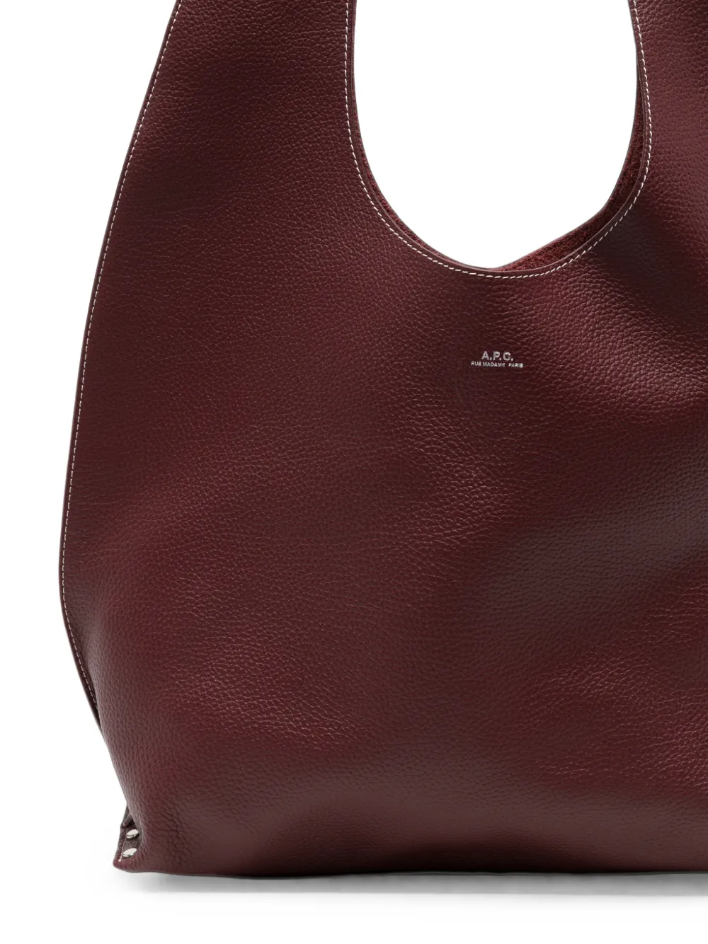 A.P.C. Schoudertas van bewerkt leer Rood