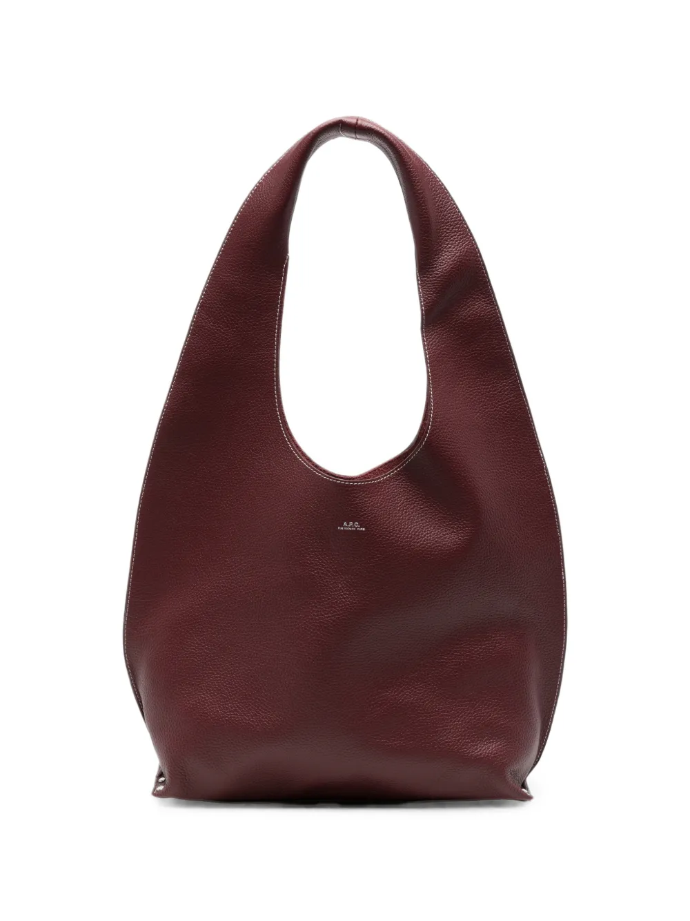 A.P.C. grainy leather shoulder bag - Rosso