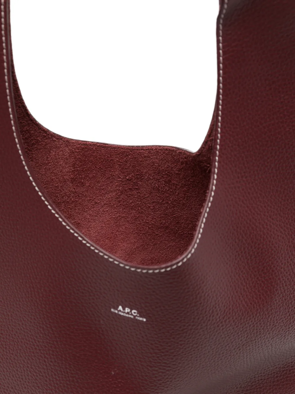A.P.C. Schoudertas van bewerkt leer Rood
