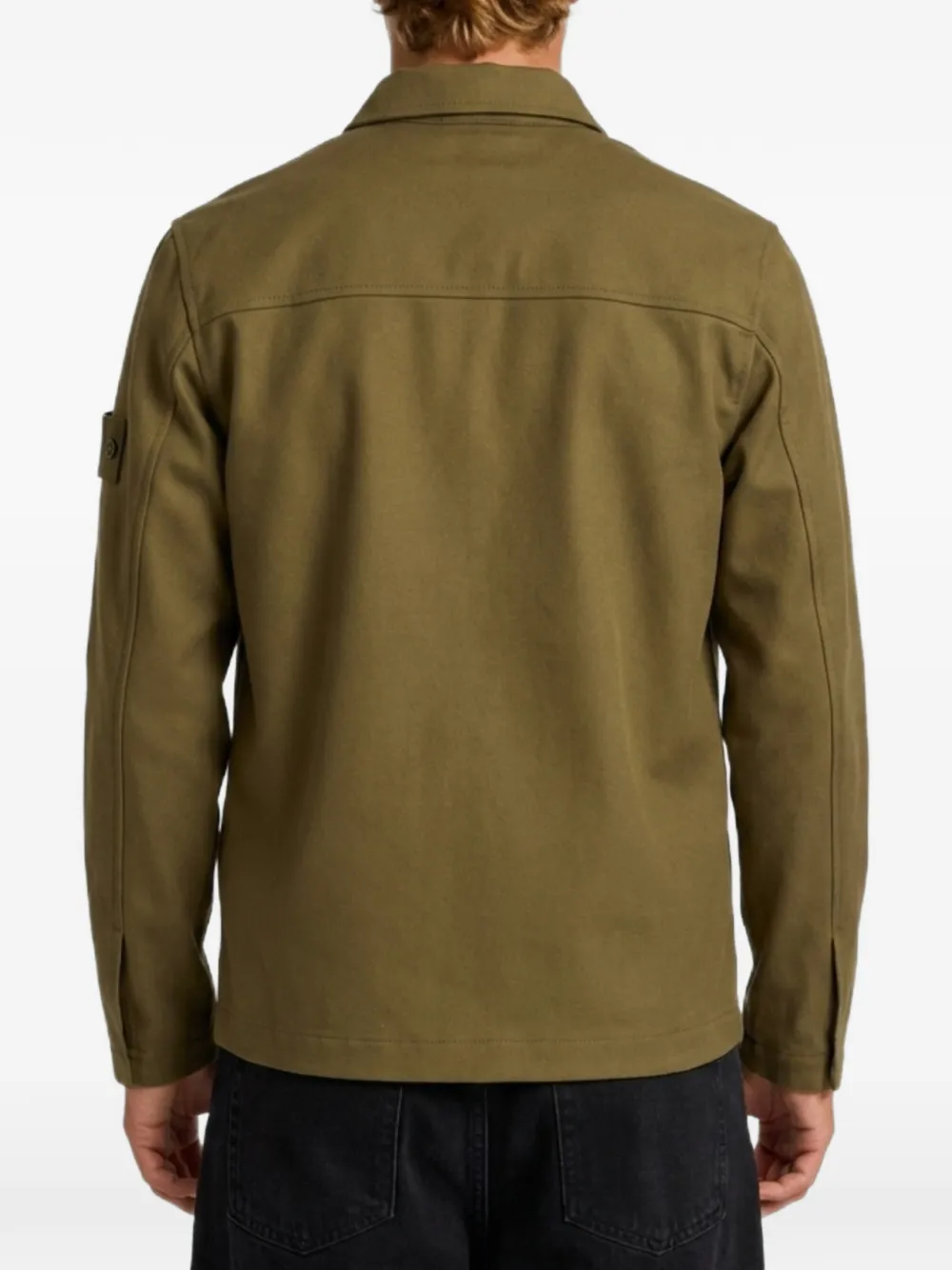 Stone Island Ghost shirtjack met logo-patch Groen