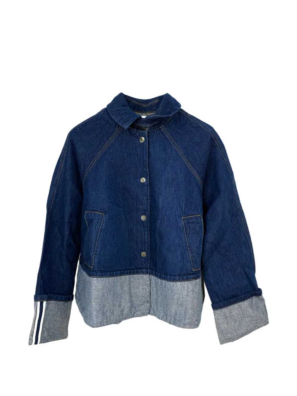 Brandon Maxwell Wells trapeze denim jacket