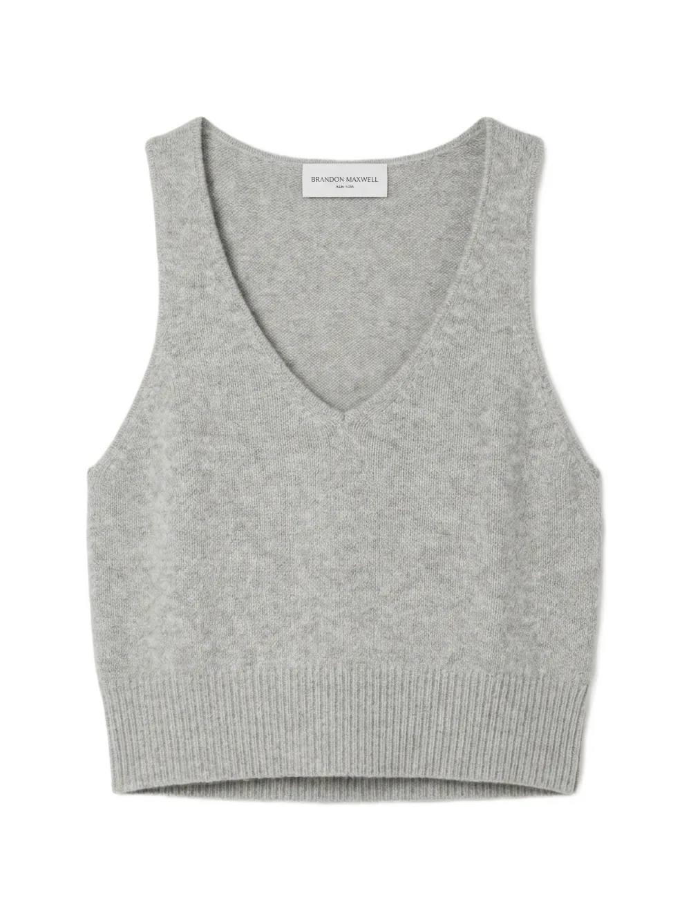 Brandon Maxwell Reese V-neck top - Grigio