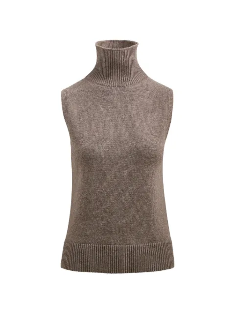 Brandon Maxwell Bruno sleeveless turtleneck vest