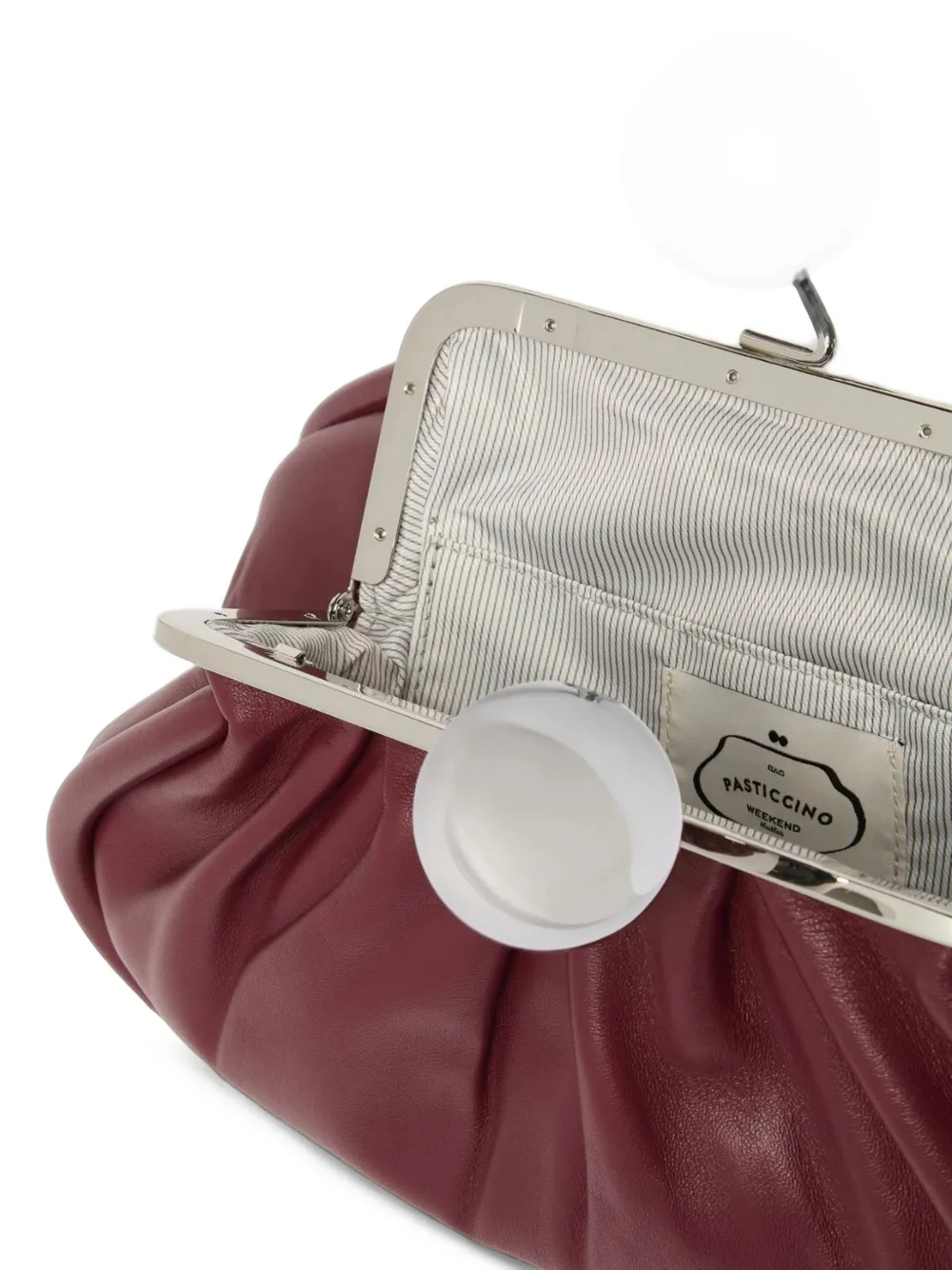 Weekend Max Mara medium Pasticcino leather clutch bag Rood