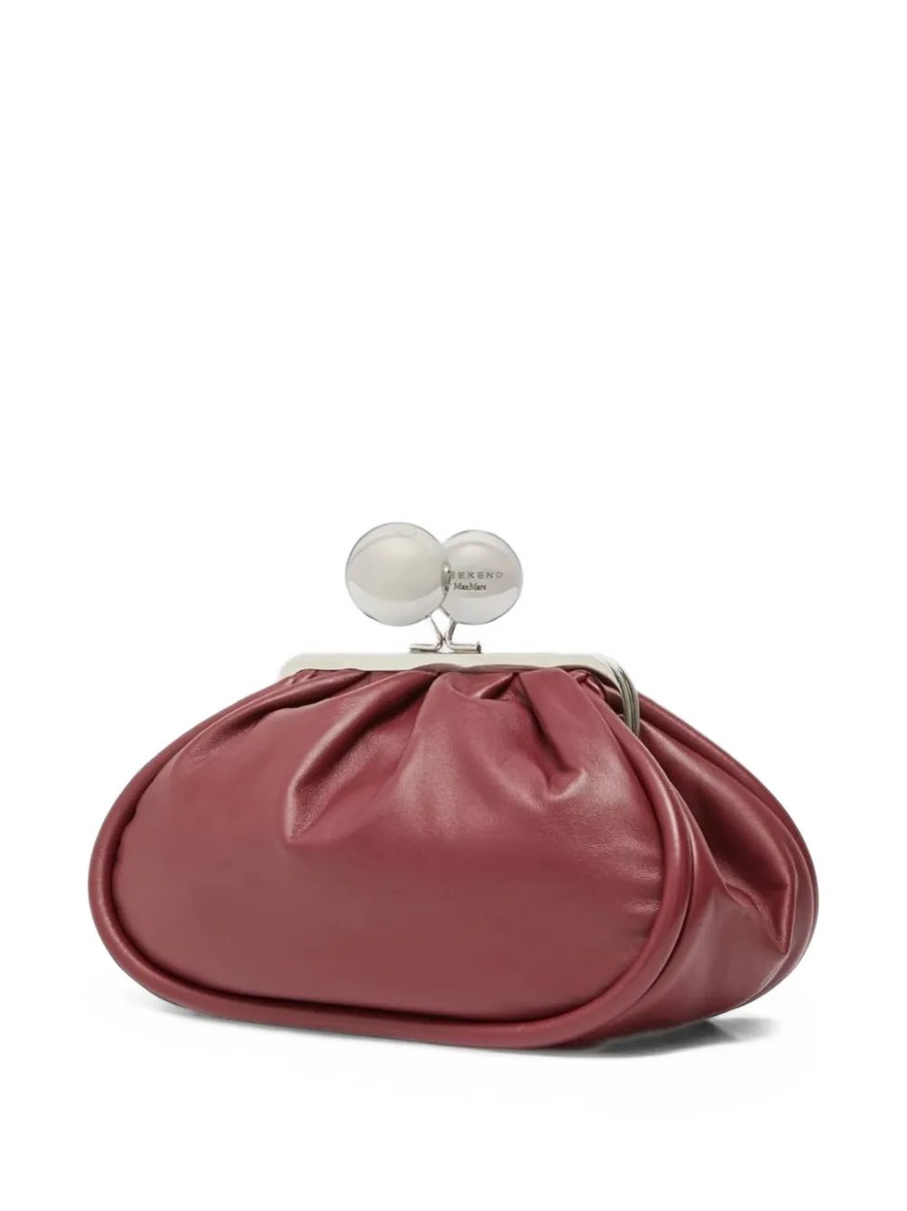 Weekend Max Mara medium Pasticcino leather clutch bag Rood