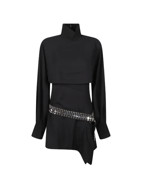 IRO vestido midi con apliques y detalle de capas