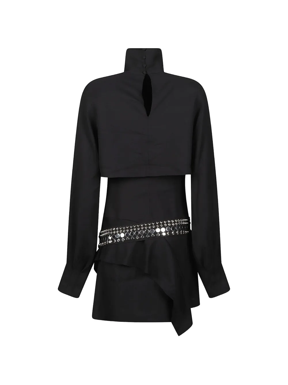 IRO midi-jurk met gelaagd detail en studs Zwart
