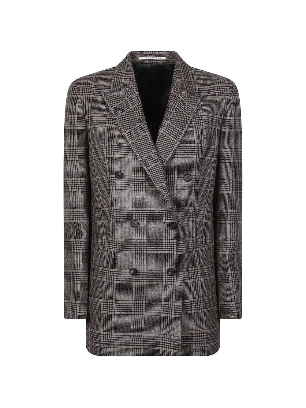 Tagliatore double-breasted Glen check blazer - Grau