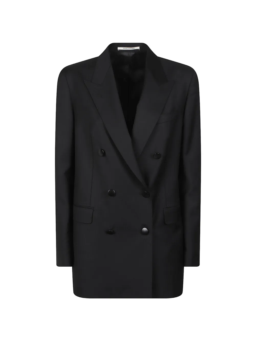 Tagliatore double-breasted peak-lapels blazer - Schwarz