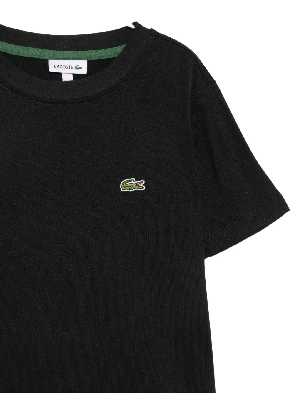 Lacoste Kids T-shirt met logopatch Zwart