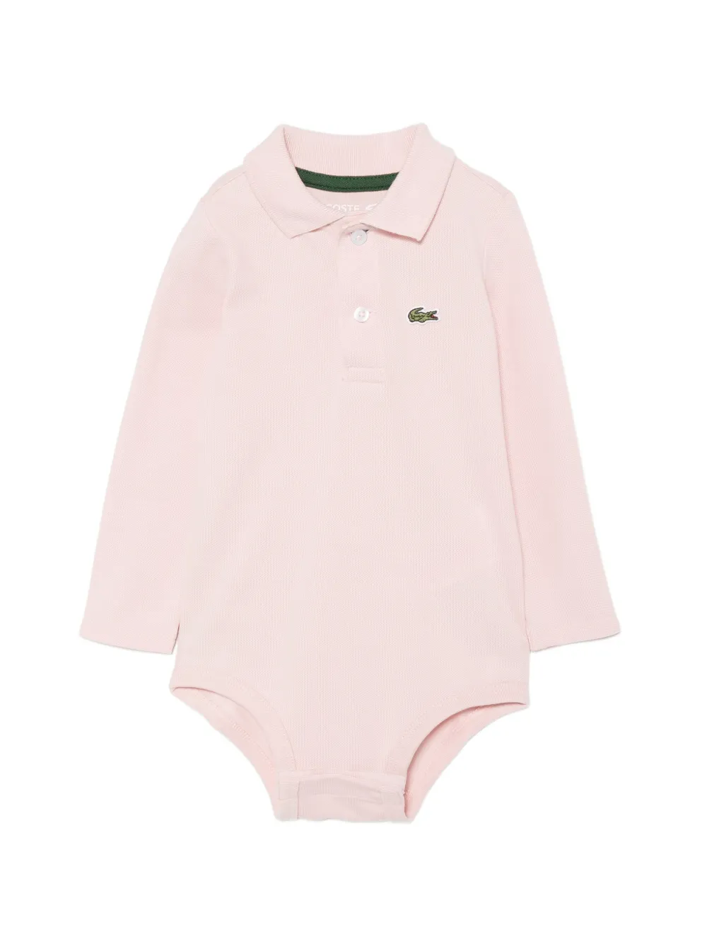 Lacoste Kids Piqué romper met logopatch Roze
