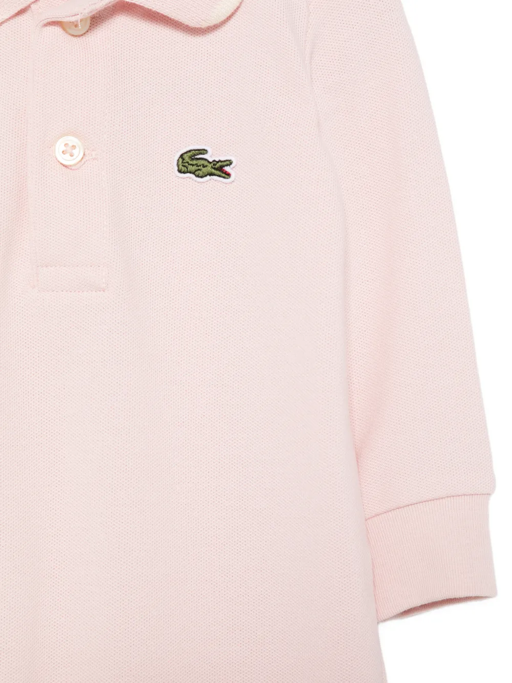 Lacoste Kids Piqué jumpsuit met logo-patch Roze