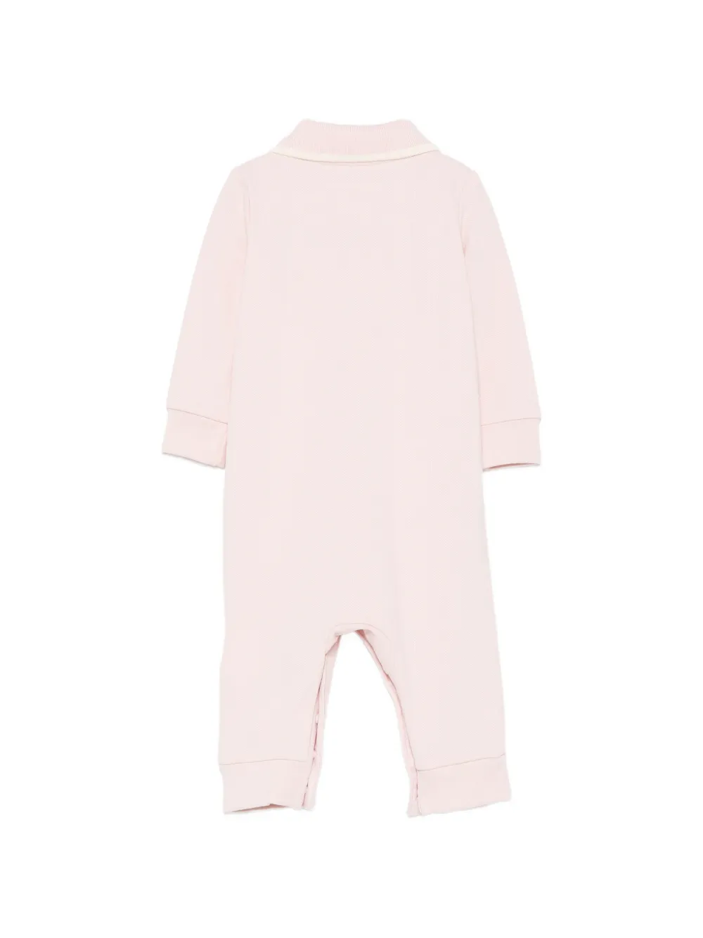 Lacoste Kids Piqué jumpsuit met logo-patch Roze
