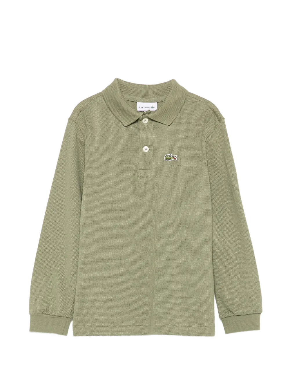 Lacoste Kids Polo a maniche lunghe con applicazione logo - Verde