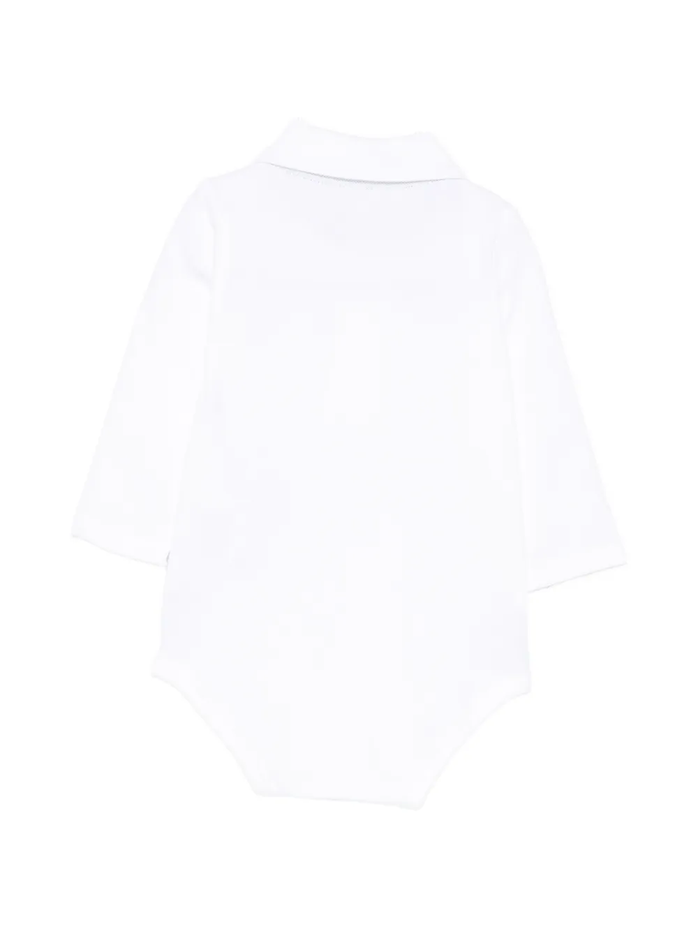 Lacoste Kids Romper met logopatch en lange mouwen Wit