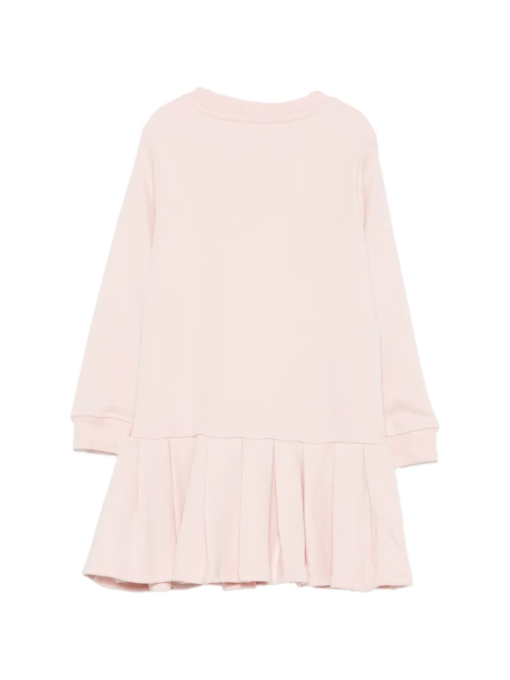 Lacoste Kids Geplooide jurk met logopatch Roze