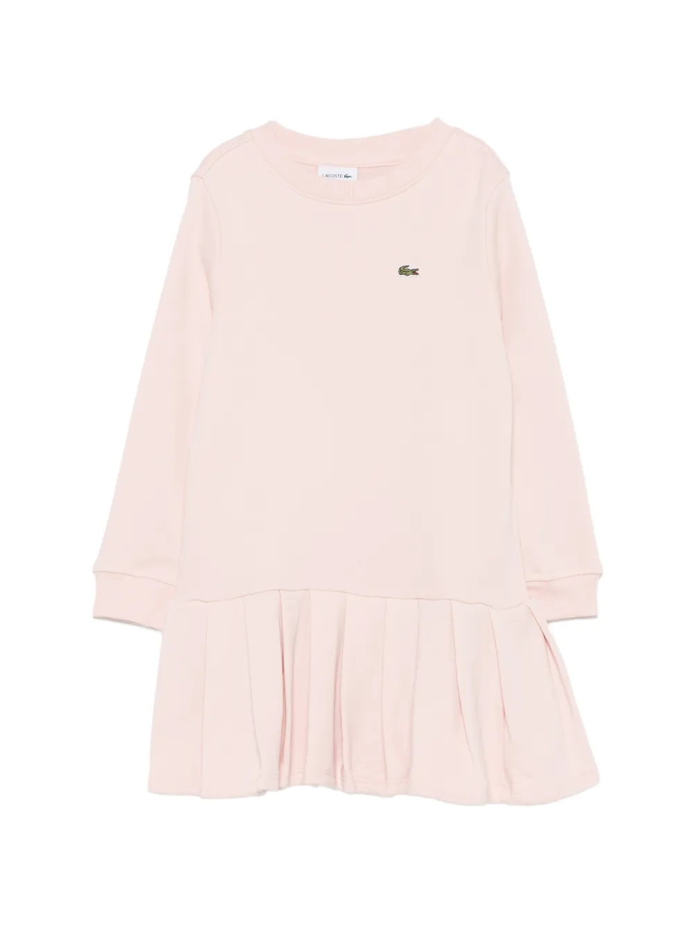 Lacoste Kids Faltenkleid mit Logo-Patch - Rosa
