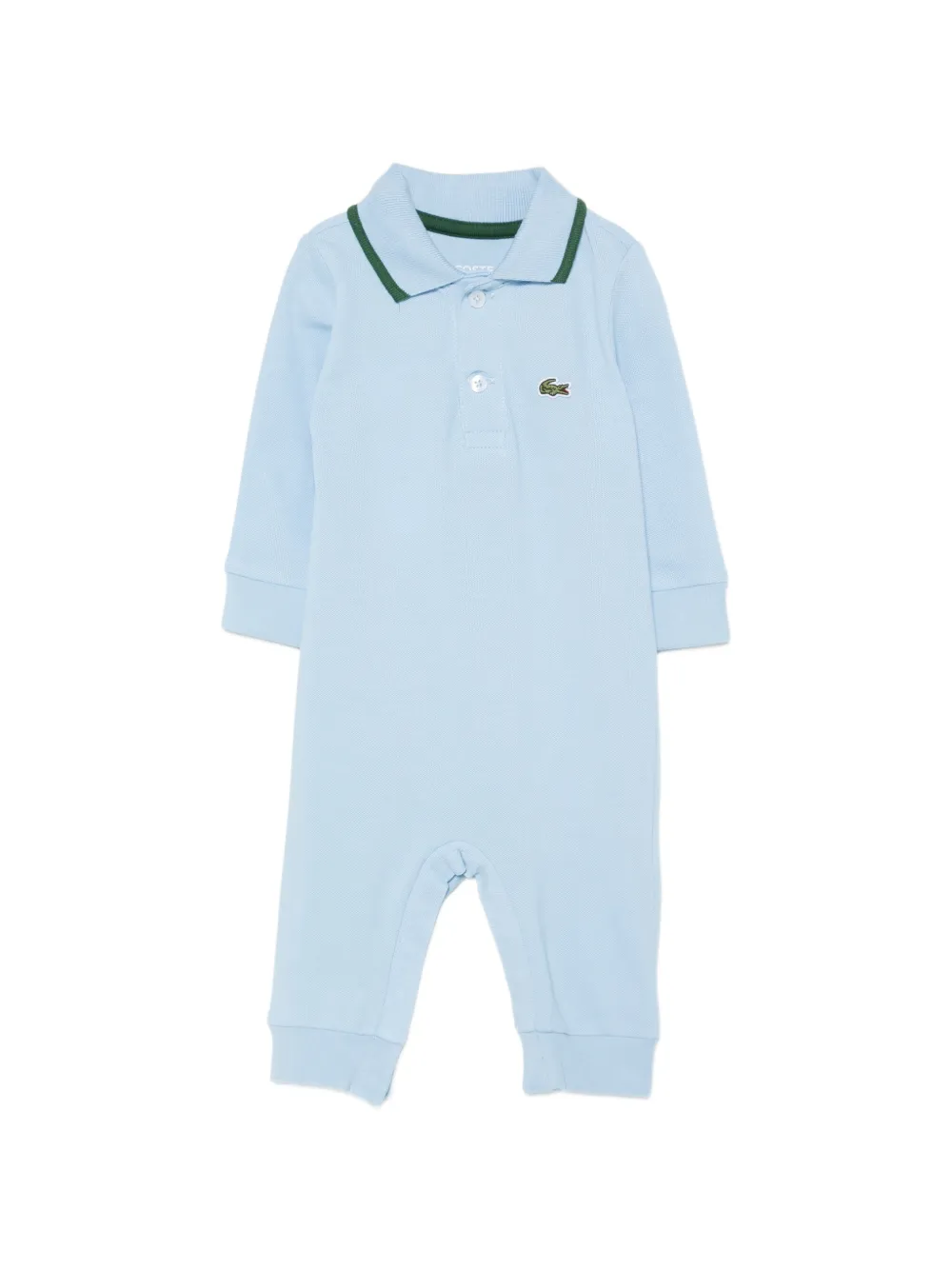 Lacoste Kids logo-patch piqué jumpsuit Blauw