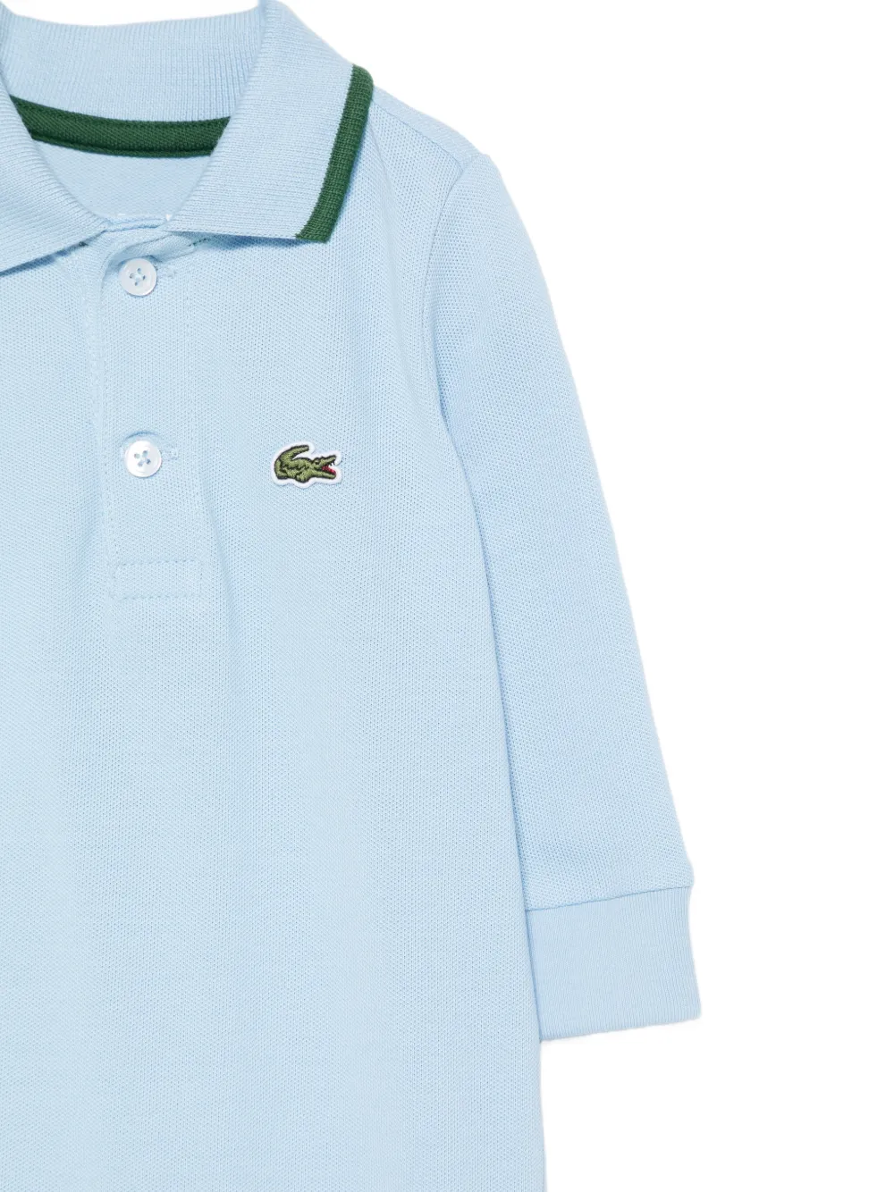 Lacoste Kids logo-patch piqué jumpsuit Blauw