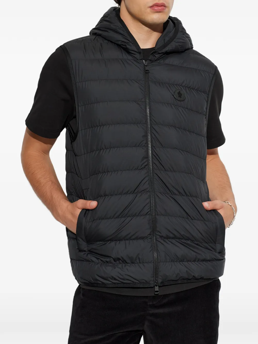 Moncler Skirnix afneembaar jack Zwart