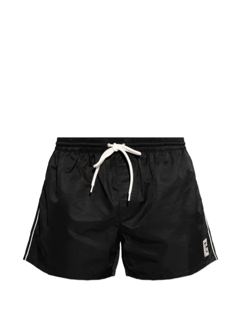 Balmain logo-patch side-stripe swim shorts