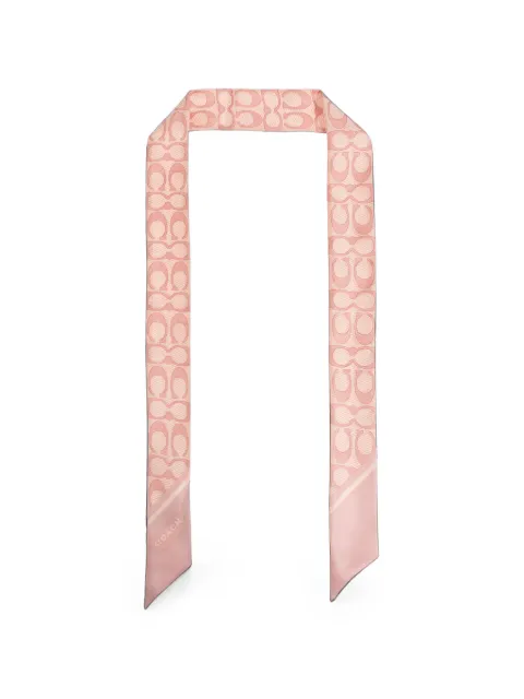 Coach logo-print silk scarf