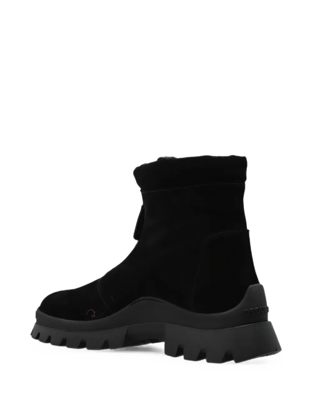 DSQUARED2 zip-front leather ankle boots Zwart